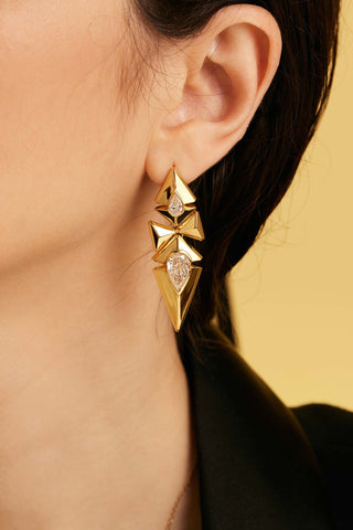 0.5CT+2.0CT PEAR-CUT LAB-GROWN DIAMOND PRISMATIC ALLURE EARRINGS IN 14K YELLOW GOLD