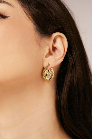 1.0CT PEAR-CUT LAB-GROWN DIAMOND GLORY EARRINGS IN 14K YELLOW GOLD