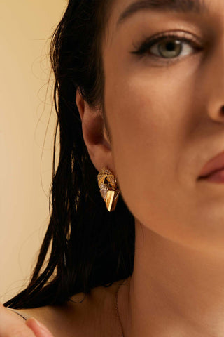 1.5CT PEAR-CUT LAB-GROWN DIAMOND PRISMATIC ALLURE EARRINGS IN 14K YELLOW GOLD