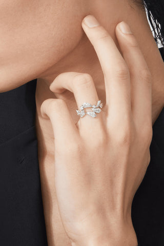 White Gold Lab Grown Diamonds Luxury Ring