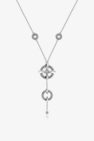 9K Black/white Gold Lab Diamond Cross Necklace