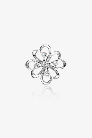Lab Diamond Clover Pendant in Yellow/White Gold