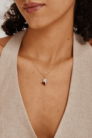 Lab Diamond Pure Heart Pendant in Yellow Gold