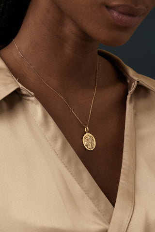 Lab Grown Diamond Zodiac Charm in Yellow Gold - Leo Pendant-Zaiyou Jewelry