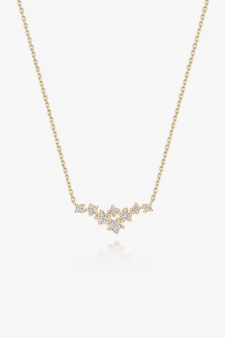 Lab Grown Diamond Necklace in Yellow/White Gold - Zaiyou Jewelry