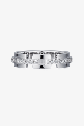 Lab Grown Diamond Band Wedding Ring in White Gold - Zaiyou Jewelry