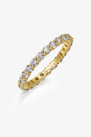 Round Lab Diamond Thin Eternity Ring (1 ct. tw.) - Zaiyou Jewelry