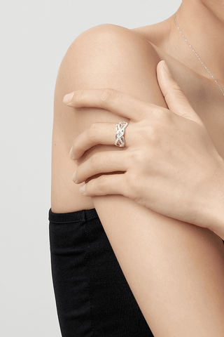 Baguette Lab Grown Diamond Ring in White Gold - Zaiyou Jewelry
