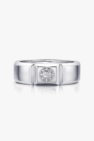 Lab Diamond Wedding Ring in White Gold - Apollo - Zaiyou Jewelry