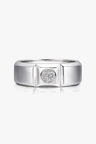 Lab Diamond Wedding Ring in White Gold - Daphne - Zaiyou Jewelry
