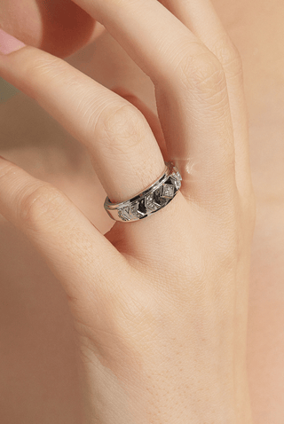Lab Diamond Wedding Ring in White Gold - Hera - Zaiyou Jewelry
