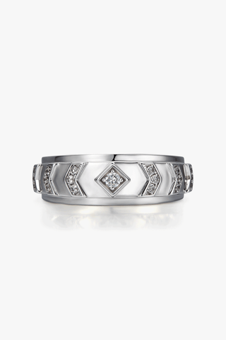 Lab Diamond Wedding Ring in White Gold - Hera - Zaiyou Jewelry