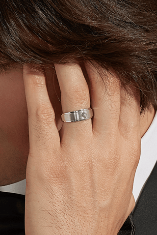 Lab Diamond Wedding Ring in White Gold - Zeus - Zaiyou Jewelry