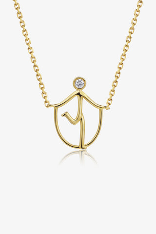 GYM 5 Lab Diamond Necklace in Yellow Gold - Zaiyou Jewelry
