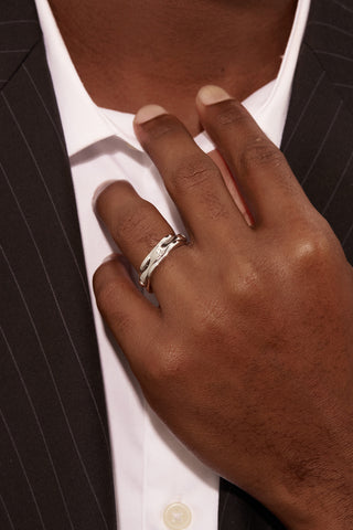 Lab Diamond Modern Wedding Ring in White Gold-Zaiyou Jewelry
