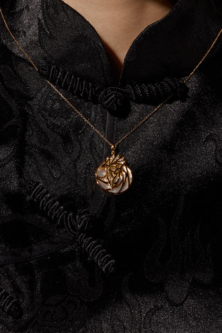 Lab Grown Diamond Chinese Zodiac Charm in Yellow Gold-Rooster Pendant