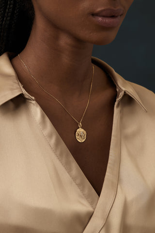 Lab Grown Diamond Zodiac Charm in Yellow Gold - Capricorn Pendant-Zaiyou Jewelry