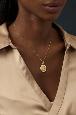 Lab Grown Diamond Zodiac Charm in Yellow Gold - Virgo Pendant-Zaiyou Jewelry
