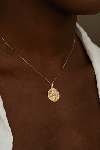 Lab Grown Diamond Zodiac Charm in Yellow Gold - Aries Pendant-Zaiyou Jewelry