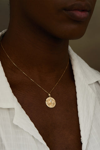 Lab Grown Diamond Zodiac Charm in Yellow Gold - Sagittarius Pendant-Zaiyou Jewelry