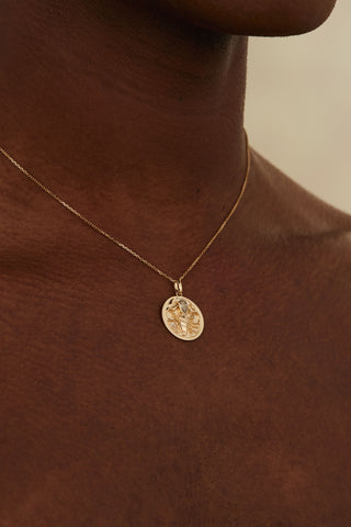 Lab Grown Diamond Zodiac Charm in Yellow Gold - Scorpio Pendant-Zaiyou Jewelry