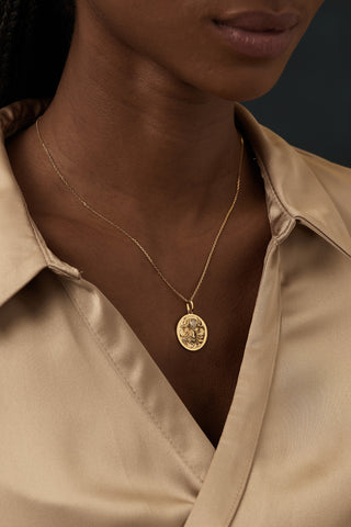 Lab Grown Diamond Zodiac Charm in Yellow Gold - Scorpio Pendant-Zaiyou Jewelry