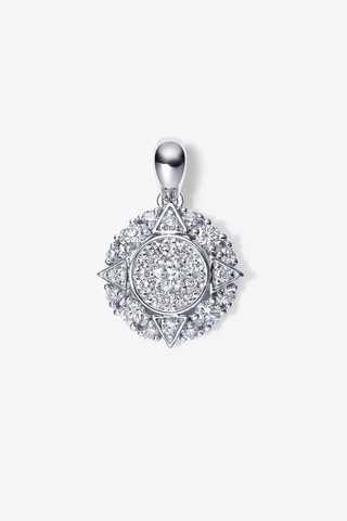 Lab Grown Diamond Classic Pendant in White Gold - Zaiyou Jewelry