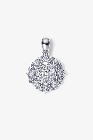 Lab Grown Diamond Classic Pendant in White Gold - Zaiyou Jewelry