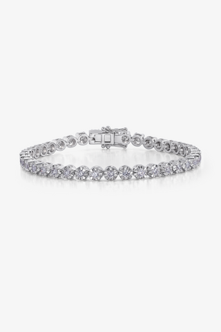 Lab Grown Diamond Bracelet in White Gold (1 9/10 ct. tw.) - Zaiyou Jewelry