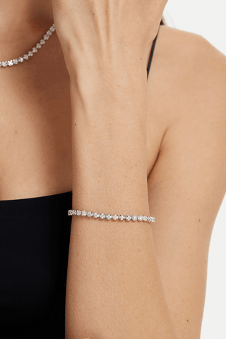 Lab Grown Diamond Bracelet in White Gold (1 9/10 ct. tw.) - Zaiyou Jewelry