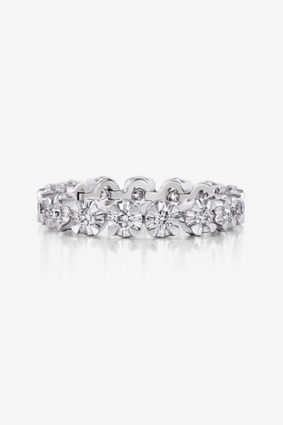 Lab Grown Diamond Soft Ring in White Gold (5/8 ct. tw.) - Zaiyou Jewelry