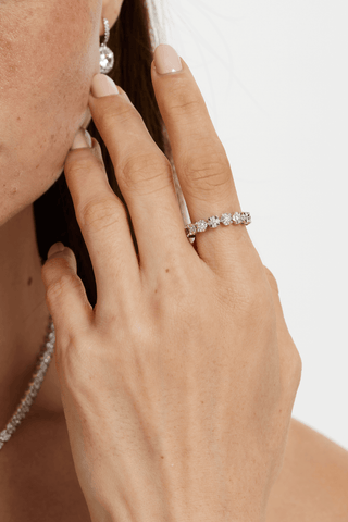 Lab Grown Diamond Soft Ring in White Gold (5/8 ct. tw.) - Zaiyou Jewelry