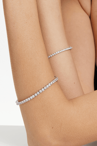 Lab Grown Diamond Tennis Bracelet in Yellow/White Gold (9 1/5 ct. tw.) - Zaiyou Jewelry