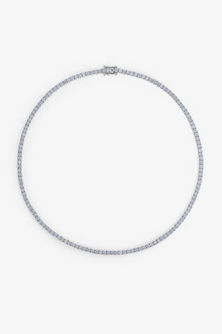 Lab Grown Diamond Tennis Necklace in Yellow/White Gold (14 1/2 ct. tw.) - Zaiyou Jewelry