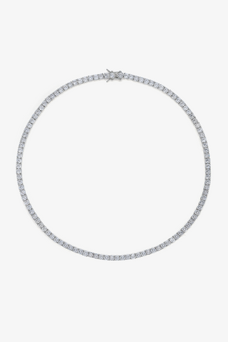 Lab Grown Diamond Tennis Necklace in Yellow/White Gold (23 9/10 ct. tw.) - Zaiyou Jewelry