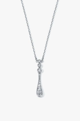 Lab Grown Diamond Necklace in White Gold - Small - Zaiyou Jewelry