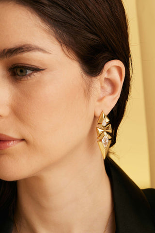 0.5CT+2.0CT PEAR-CUT LAB-GROWN DIAMOND PRISMATIC ALLURE EARRINGS IN 14K YELLOW GOLD