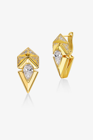 1.5CT PEAR-CUT LAB-GROWN DIAMOND PRISMATIC ALLURE EARRINGS IN 14K YELLOW GOLD