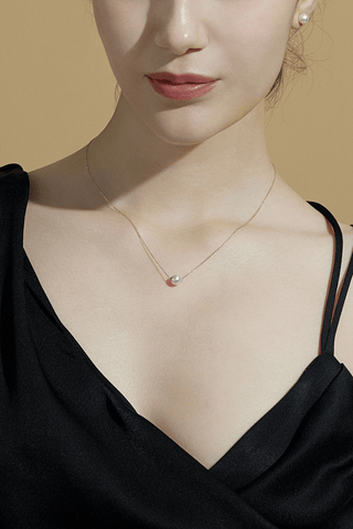 14K gold Akoya Pearl Necklace - Zaiyou Jewelry