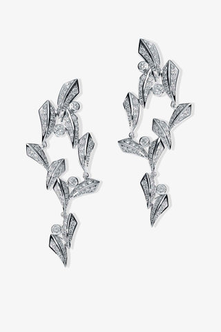 White Gold Lab Grown Diamonds Luxury Earrings