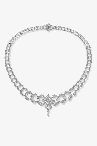 White Gold Lab Grown Diamonds High Jewelry Necklace