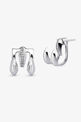 Canines Lab Grown Diamond Single Earring in White Gold