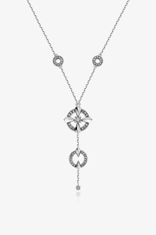 9K Black/white Gold Lab Diamond Cross Necklace