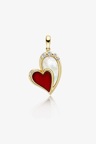 Lab Diamond Pure Heart Pendant in Yellow Gold