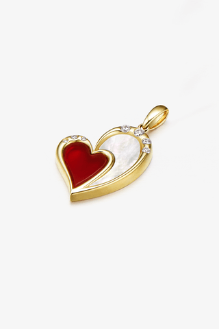 Lab Diamond Pure Heart Pendant in Yellow Gold