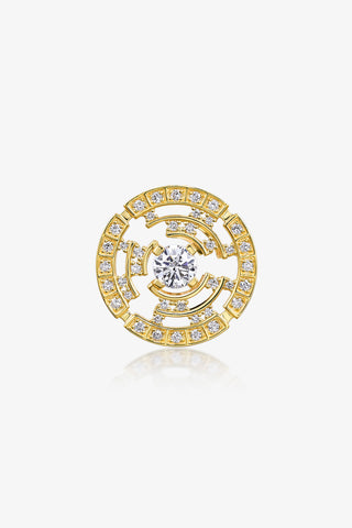 MAZE CIRCULAR LAB-GROWN DIAMOND PENDANT IN GOLD