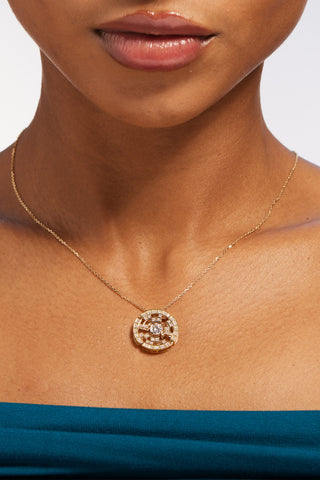 MAZE CIRCULAR LAB-GROWN DIAMOND PENDANT IN GOLD