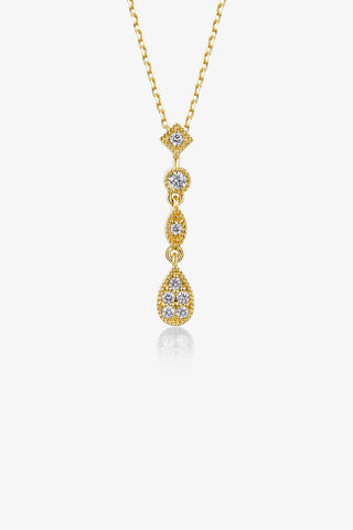 PEAR-SHAPED VINTAGE BEADS GEOMETRY DREAM CATCHER LAB-GROWN DIAMOND NECKLACE IN 9K YELLOW GOLD