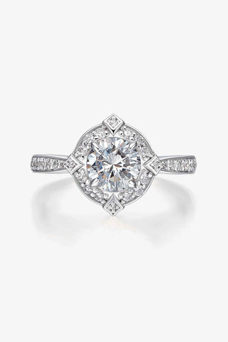 Lab Diamond Engagement Ring in White Gold - Athena