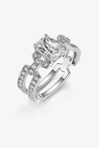 Lab Diamond Promise Ring in White Gold - Radiant